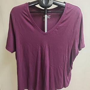 Terra & Sky Burgundy top Size X-l
